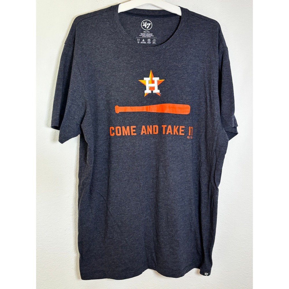 47 Brand Houston Astros T Shirt XXL Mens Charcoal Come And Take It Graphic Tee